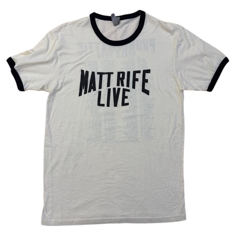 Matt Rife Live Comedy Problematic World Tour ringer shirt Size Medium